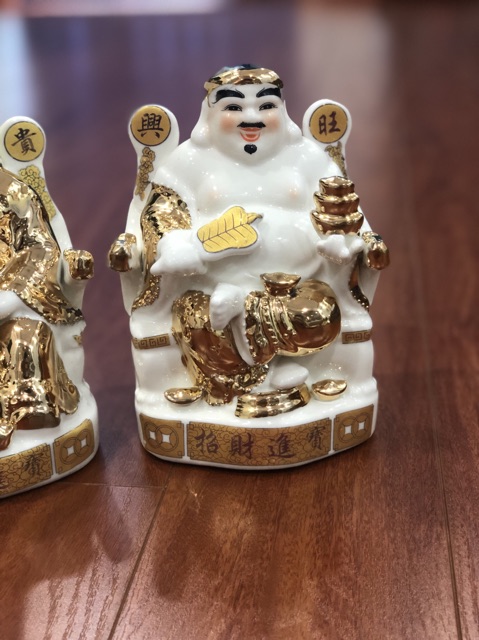 Bộ tượng Thần tài-Thổ địa kim sa