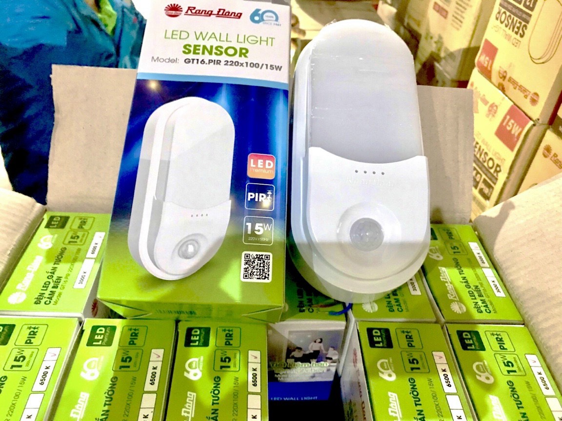 Đèn LED gắn tường cảm biến 15W RẠNG ĐÔNG