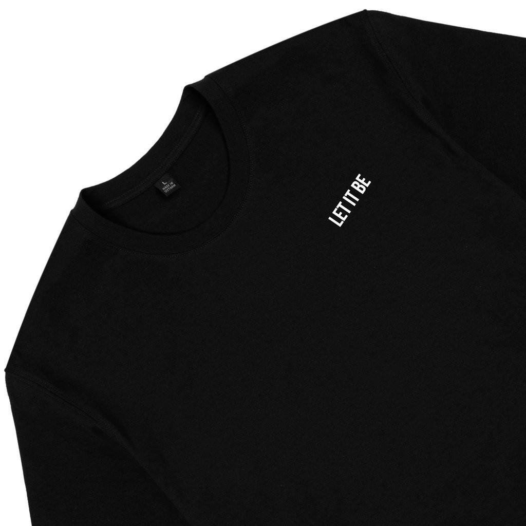 Áo thun unisex cotton in chữ Let it be