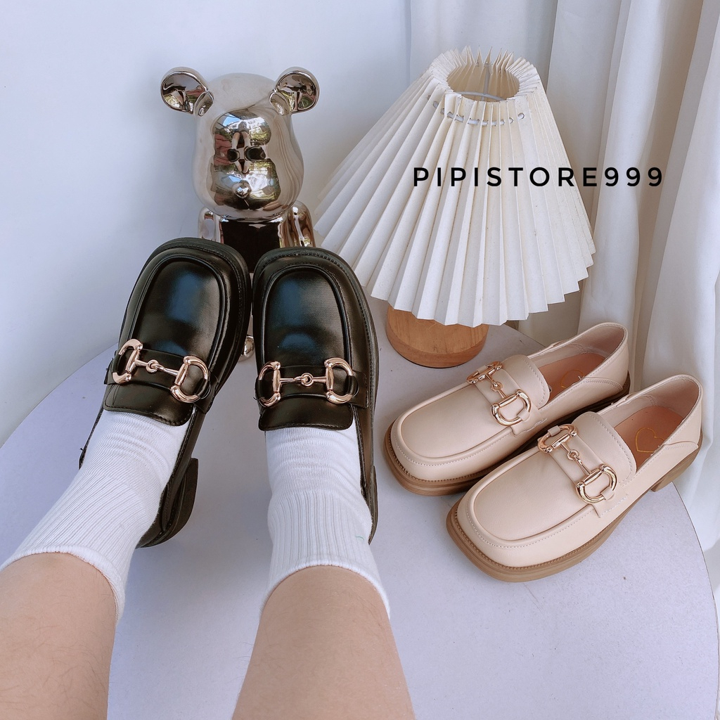 Giày Oxford Khóa Xích Đế 2cm Da Mềm -G061