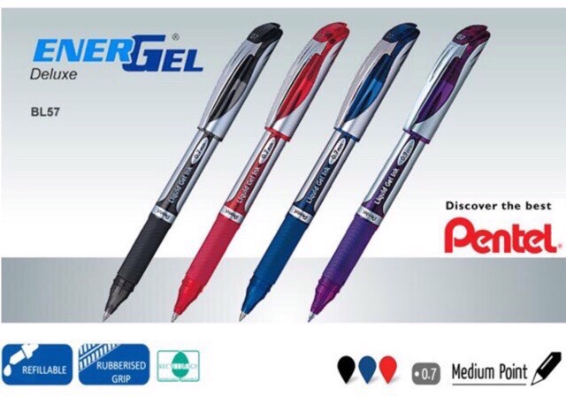 Bút Energel Pentel 0.5 - 0.7 - 1.0 [Hàng chính hãng xuất xứ Nhật Bản][Freeship]