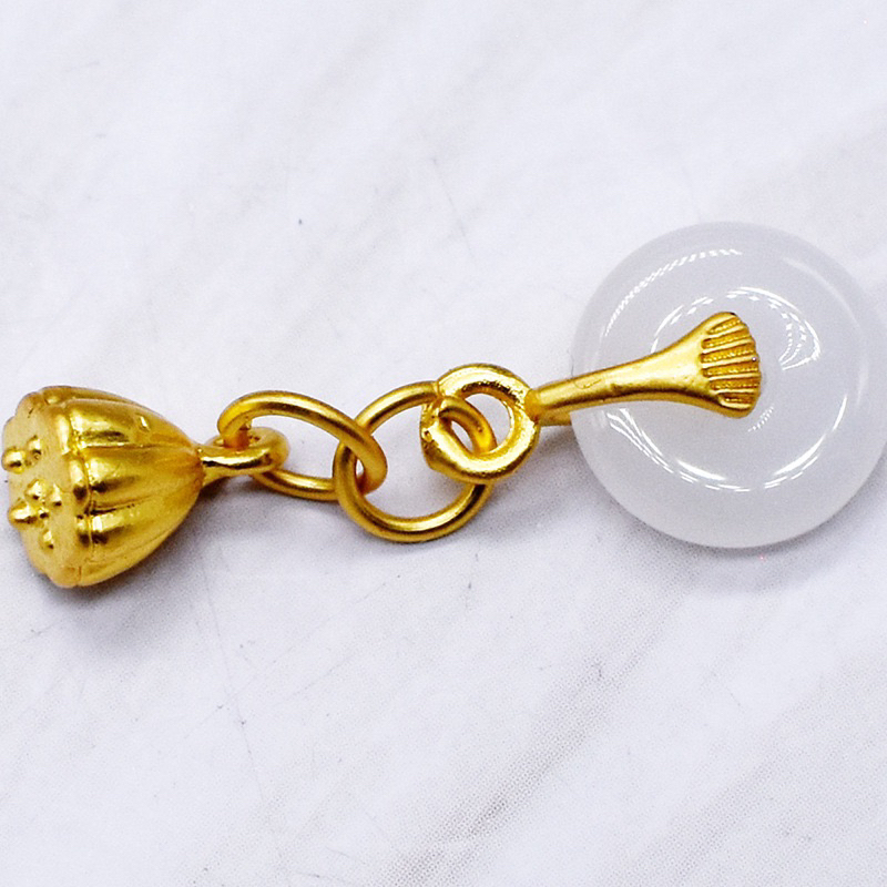Charm đồng điếu treo hoa sen - KL052