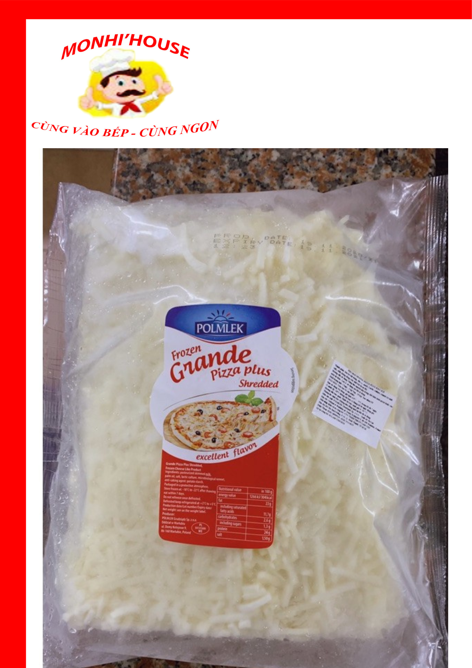 100G PHÔ MAI MOZARRELA BÀO SỢI