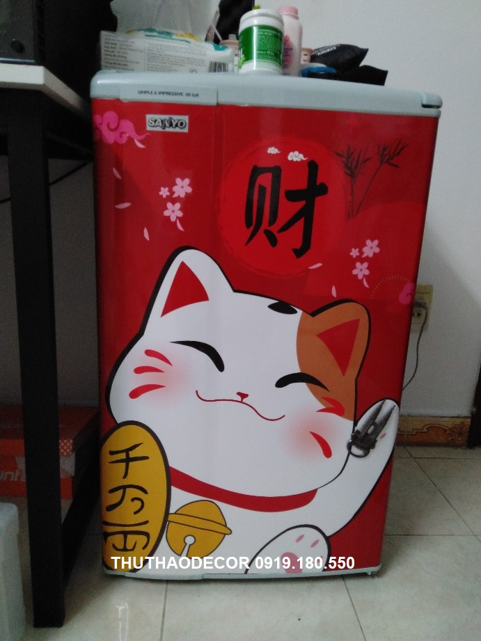 DECAL DÁN MÁY GIẶT KHỔ 60x90 CM - TỦ LẠNH MINI - THUTHAODECOR