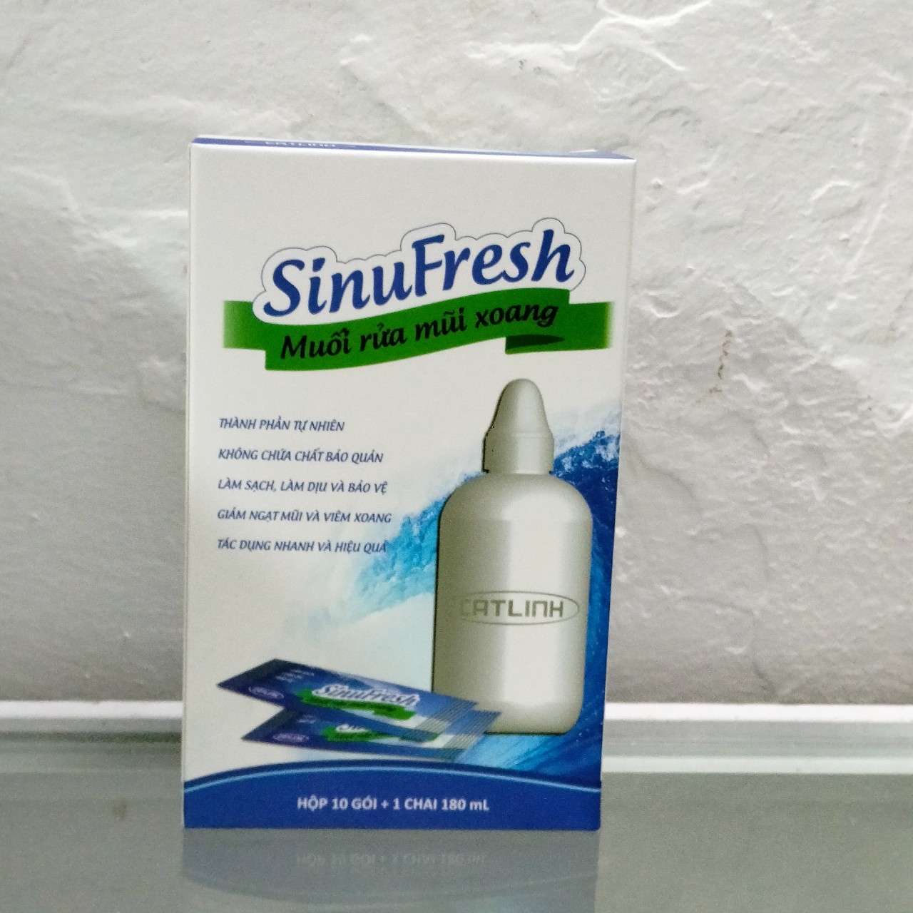 Bình rửa mũi xoang SinuFresh kèm muối pha