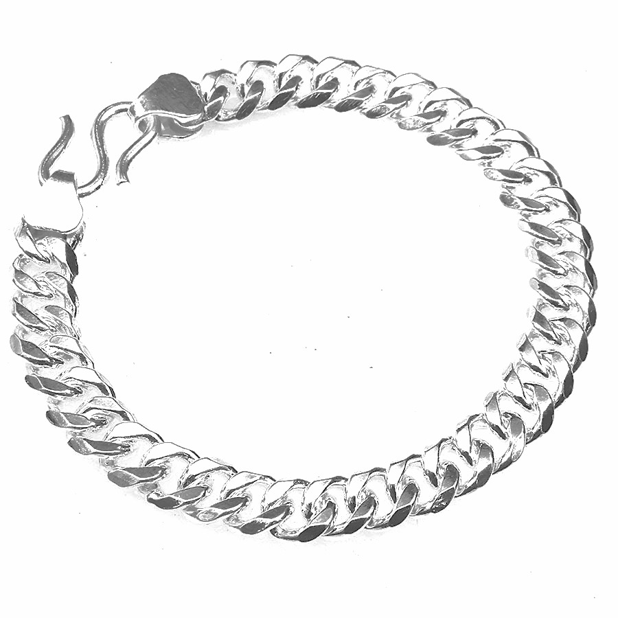 Vòng tay, lắc tay nam bạc ta 925 mắt xích kiểu đơn giản nam tính chính hãng bạc hiểu minh ltn006 - bạc thật bảo hành vĩnh viễn