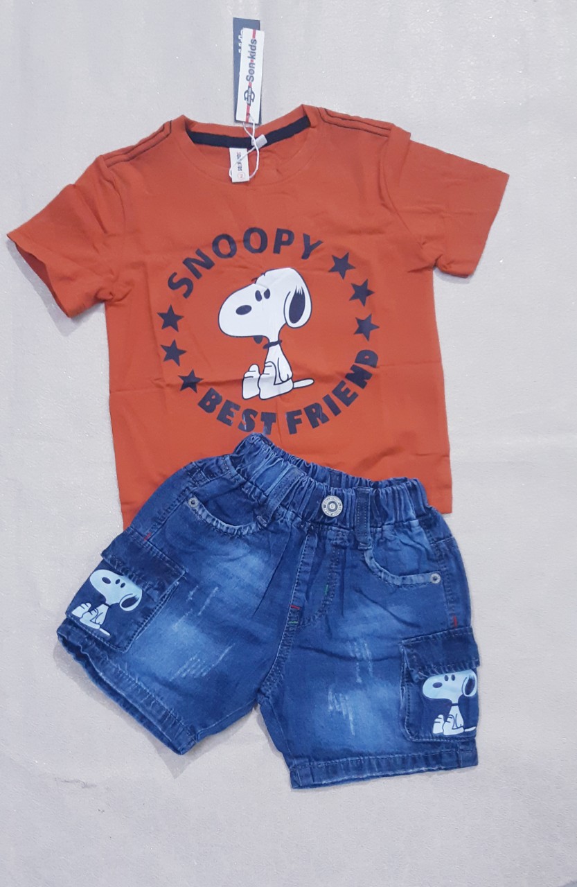 Sét bộ quần Jean áo thun cho bé trai