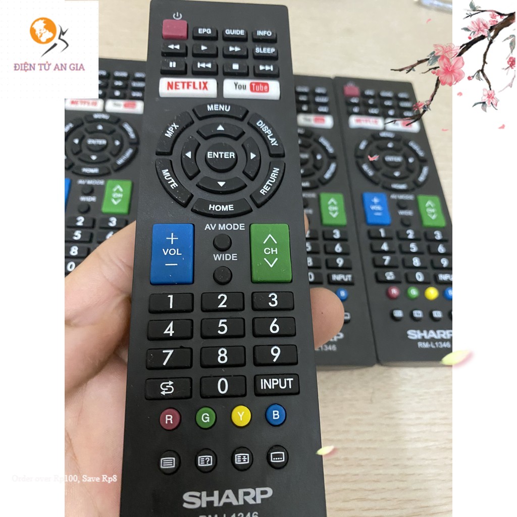 Remote/điều khiển smart tv sharp 1346 _