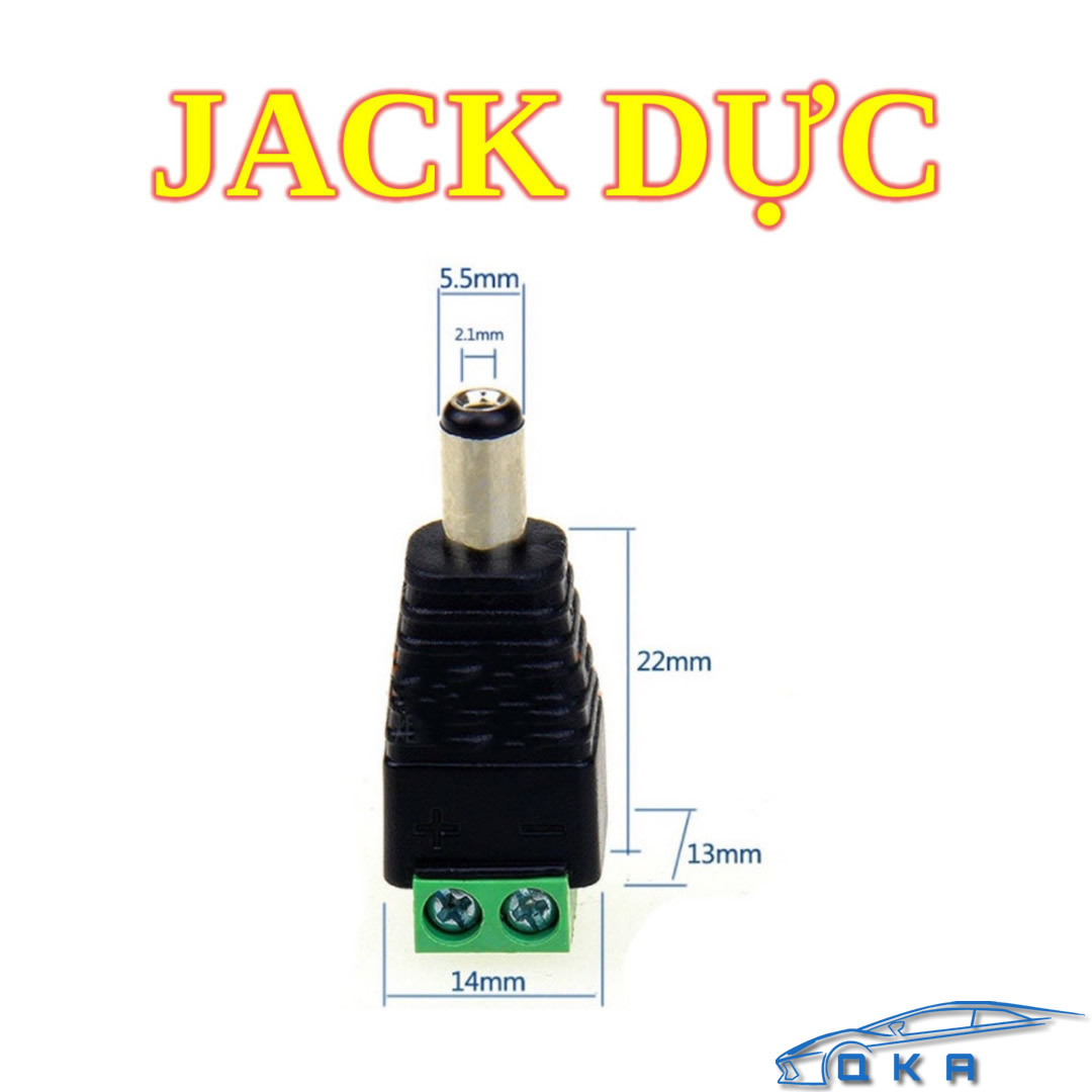 Jack nguồn DC đực và Jack DC cái 5.5x2.1mm