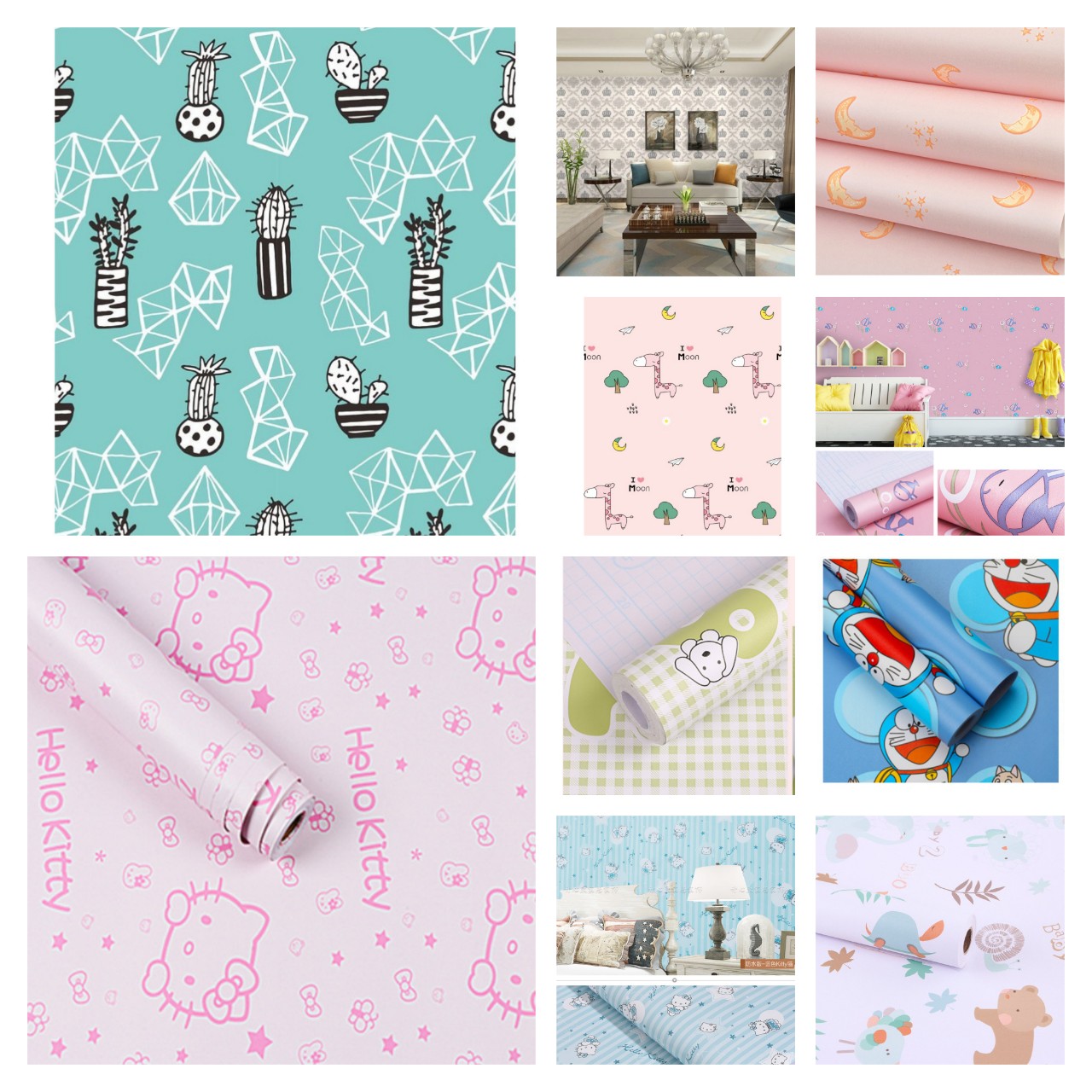 Decal giấy dán tường cho trẻ em BST02 CUỘN 5M