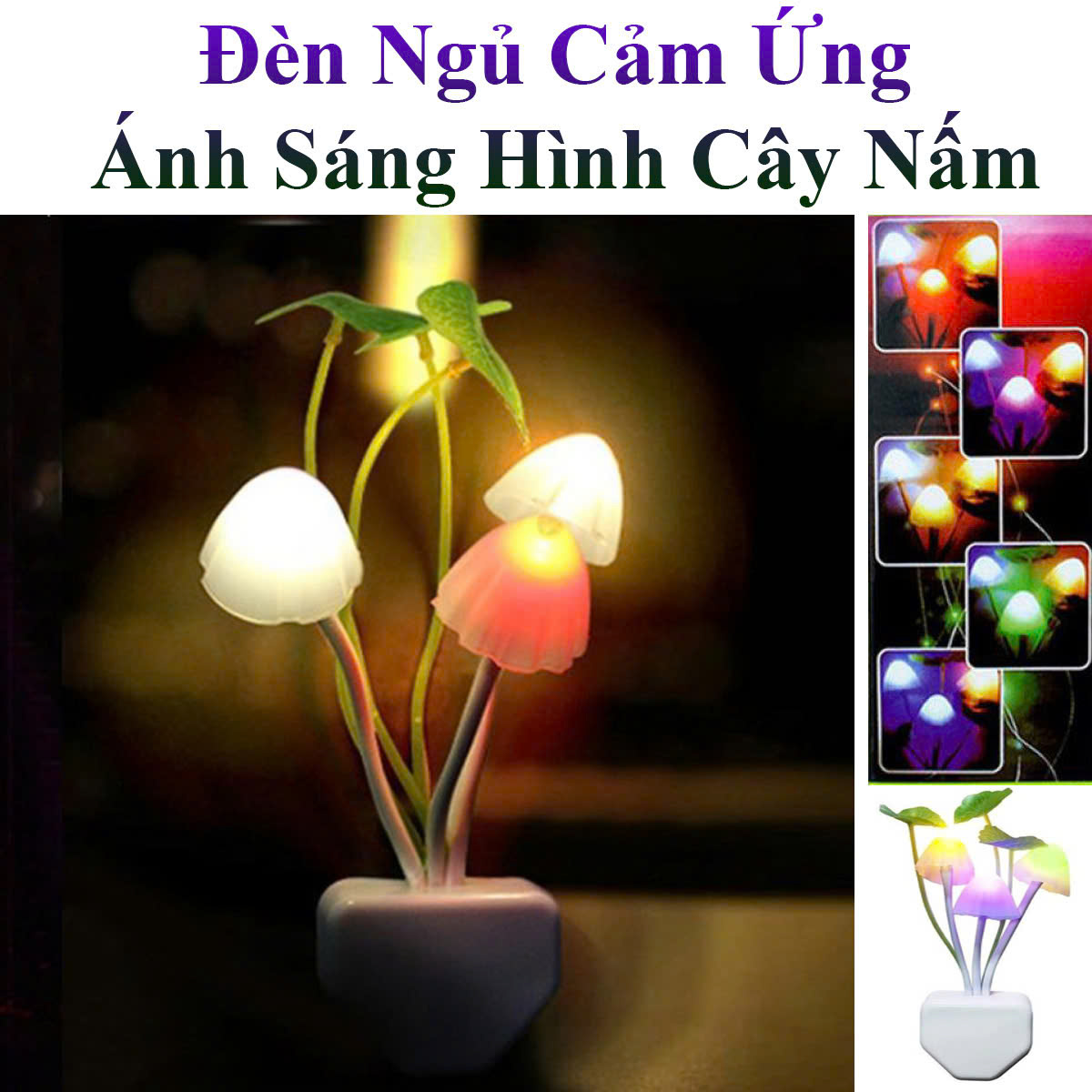 Đèn Ngủ Cảm Ứng Hoa Nấm