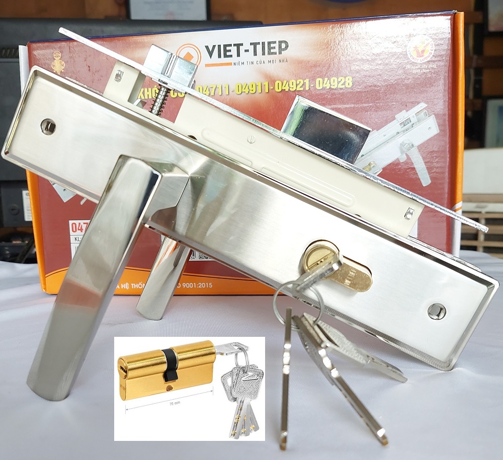 Khoá tay gạt việt tiệp cửa chính 04928 - bh 3 năm