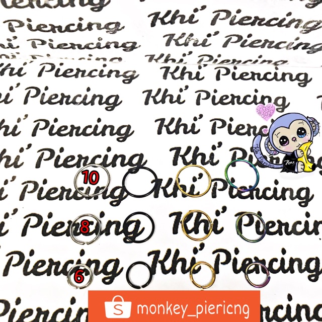 Khuyên mũi vòng có thể đeo được tai ( mỏng 0.8mm )