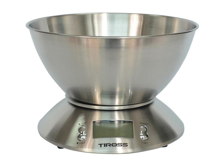 Cân nhà bếp điện tử 5kg (+/-2g) Tiross TS817 (inox)