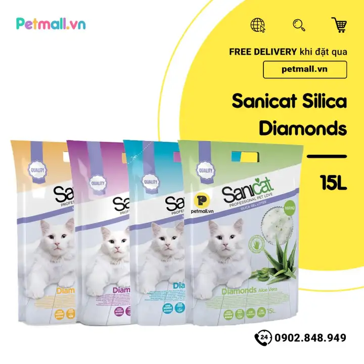 sanicat diamonds aloe vera 15l