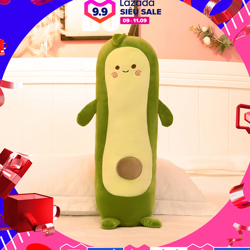 [HCM]Gấu bông hình trái bơ tròn (40cm) / dài (55cm) Xanh
