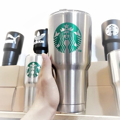 Cốc Ly Giữ Nhiệt Thái Lan 900Ml Màu Bạc (Kèm Túi Và Ống Hút)