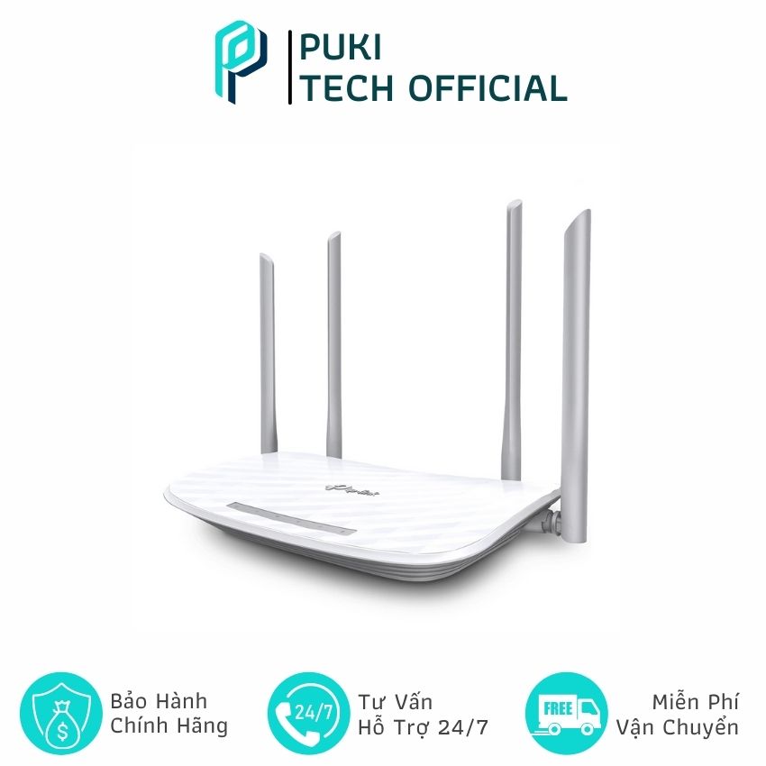 [Freeship] Bộ Phát Wifi TP-Link Archer C50 AC1200Mbps -PUKI Tech Official- PUKI174 Thiết Kế Nhỏ Gọn, Chắc Chắn, Cấu Hình Mạnh Mẽ, Bảo Mật Tối Đa, Cổng Kết Nối Đa Dạng, Toàn Diện