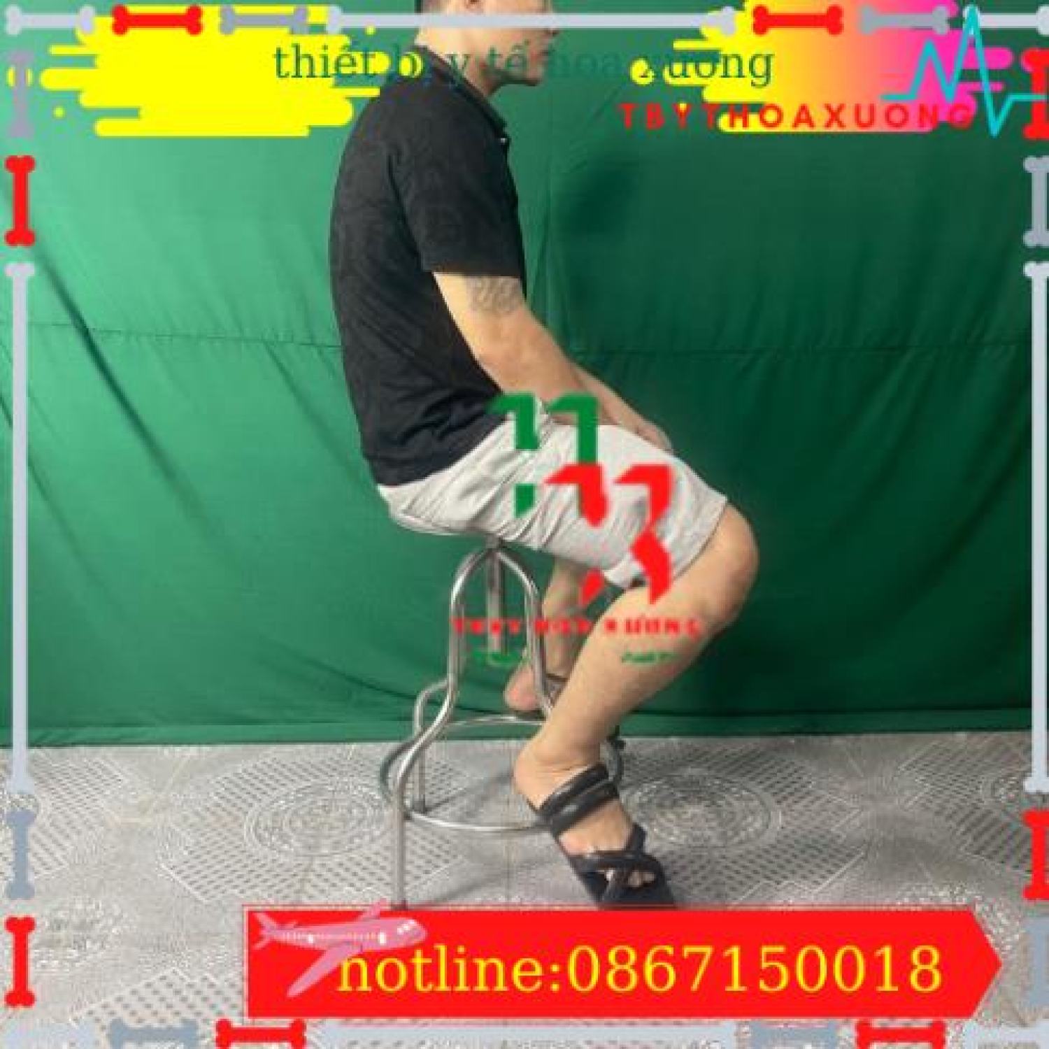 Ghế xoay inox 4 chân dùng trong y tế phòng thí nghiệm