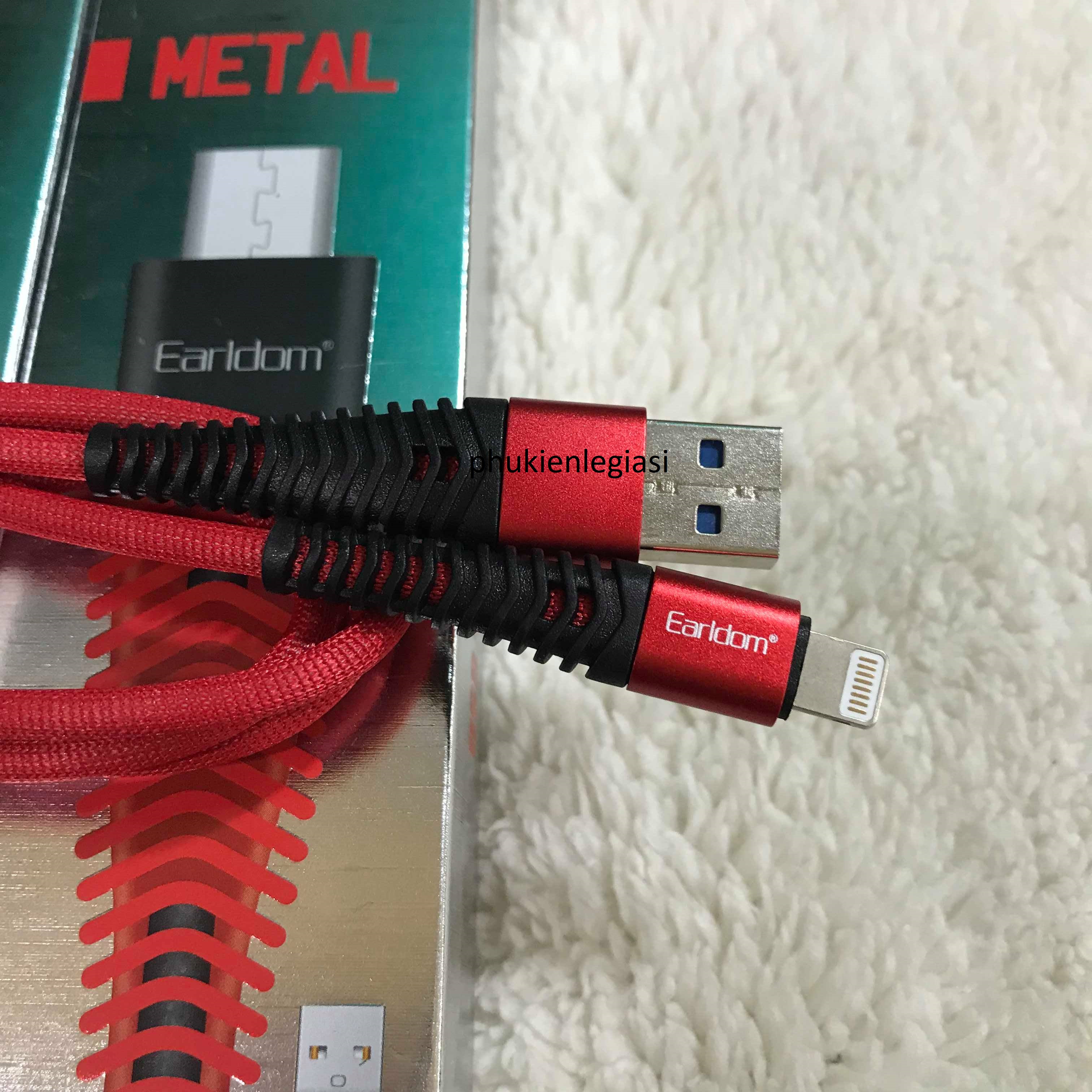 XÃ HÀNG THANH LÝ Cáp sạc IPHONE; Micro usb dây dù chống gãy Earldom EC060