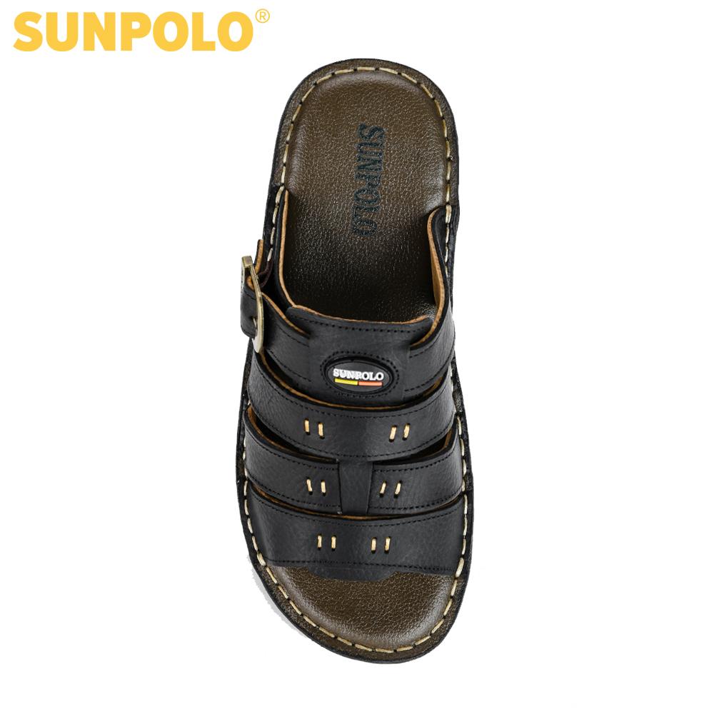 Dép Quai Ngang Nam Da Bò SUNPOLO AQN006