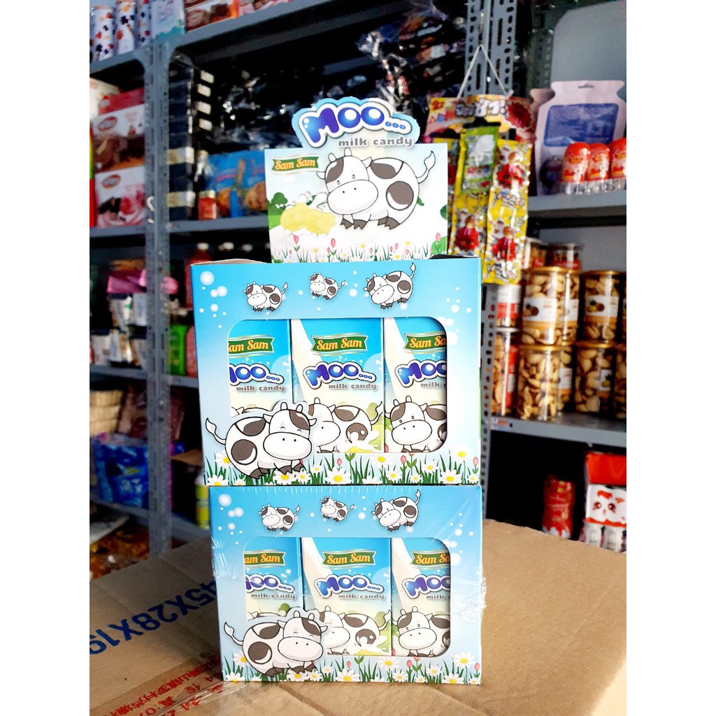 Kẹo Sữa Bò Sam Sam Moo Milk Candy hộp 30 gram - Kẹo sữa bò Sam Sam.