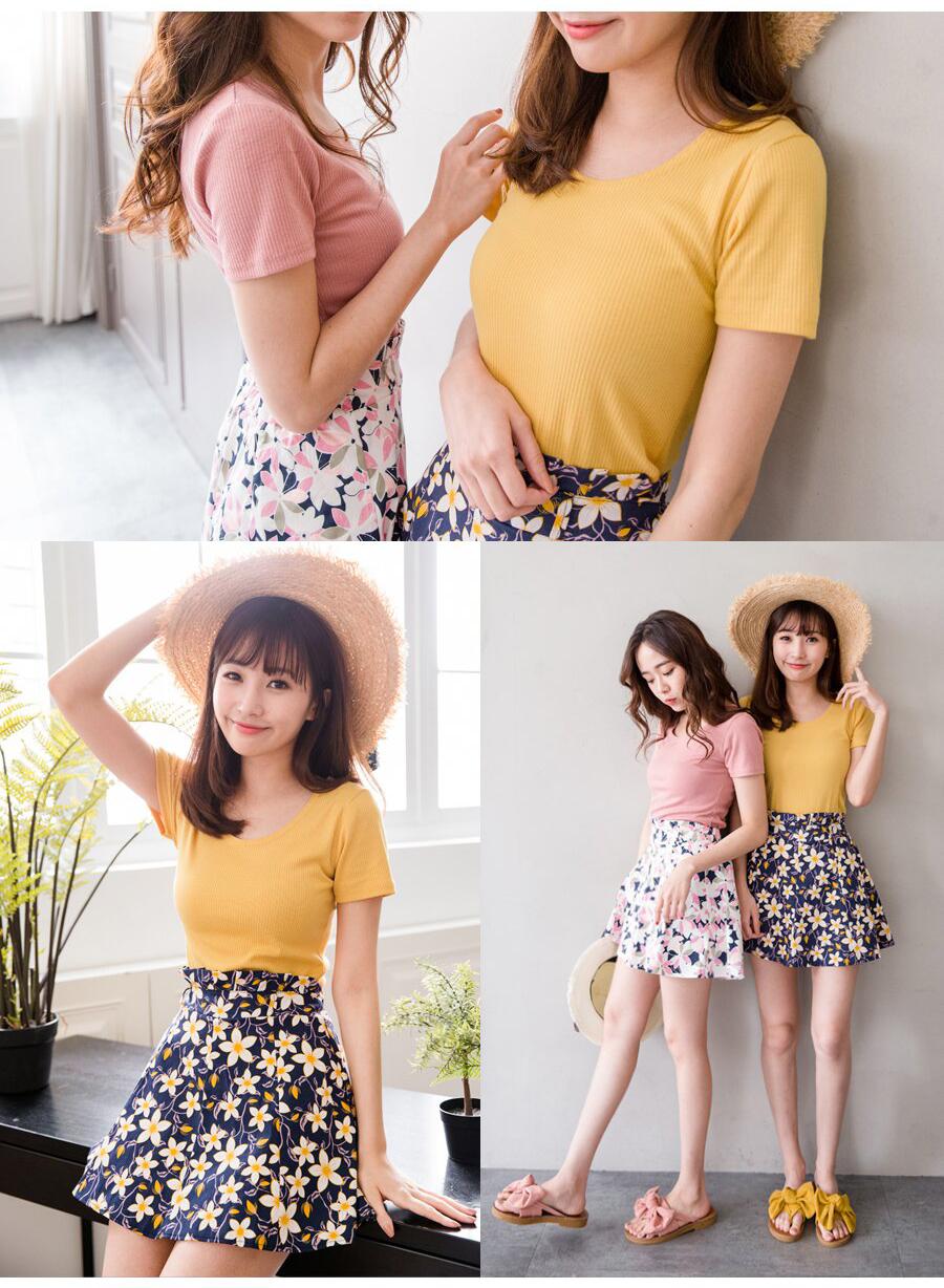 [HCM]Áo Thun Nữ Basic Trơn Cổ Tròn