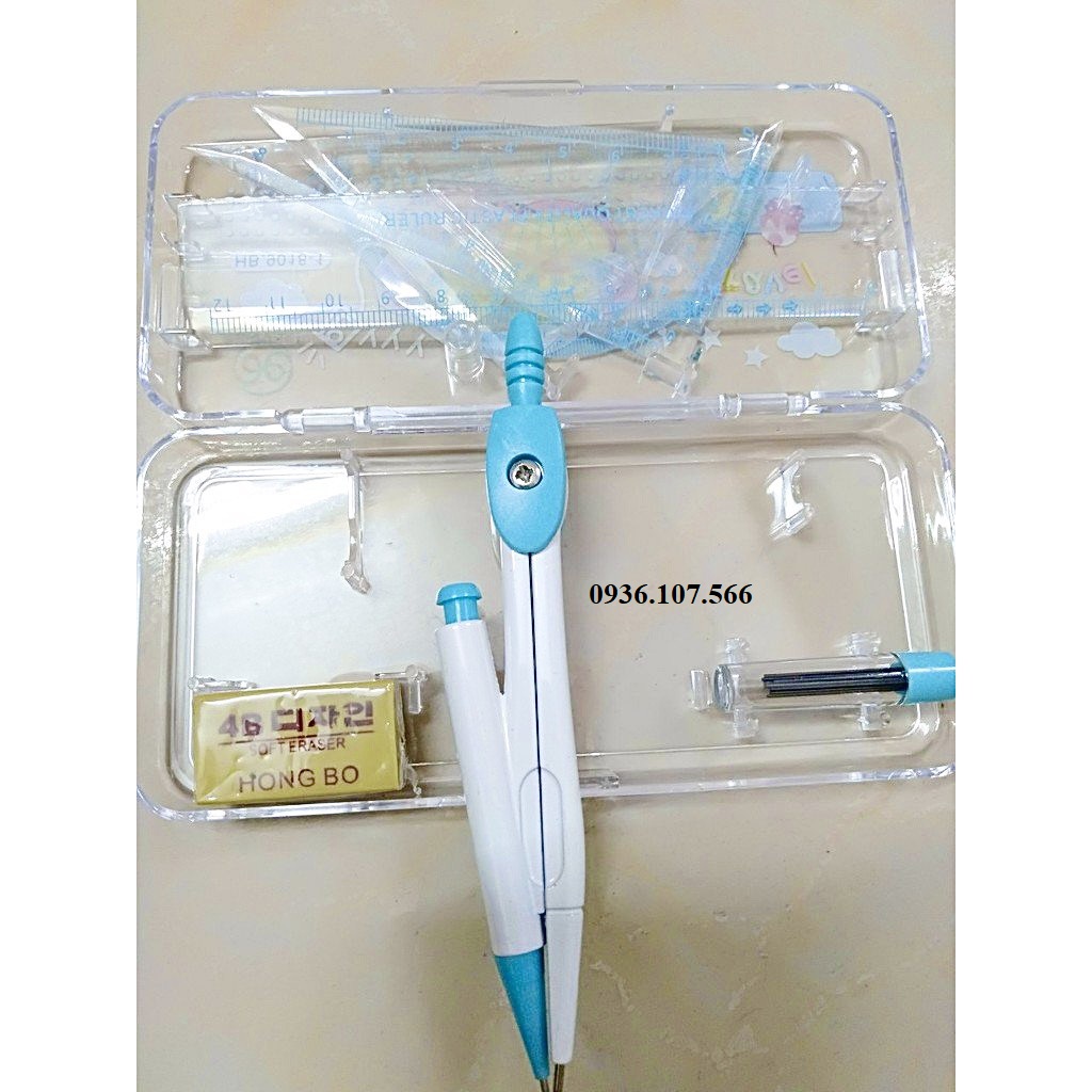Bộ Compa 9018 - Thước Kẻ - Eke
