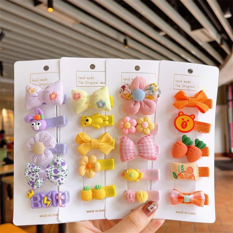 Set 5 Kẹp Tóc Nơ Xinh Xắn Cho Bé Gái