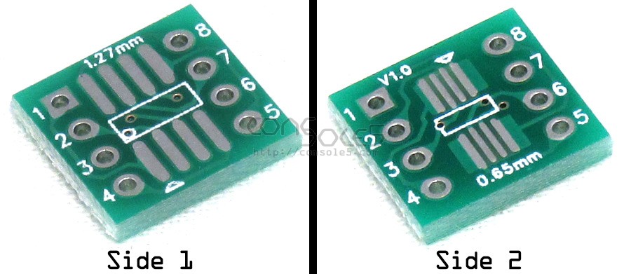 5 cái ĐẾ CHUYỂN IC NGUỒN CHÂN DÁN SANG CẮM SOP8 TO DIP8
