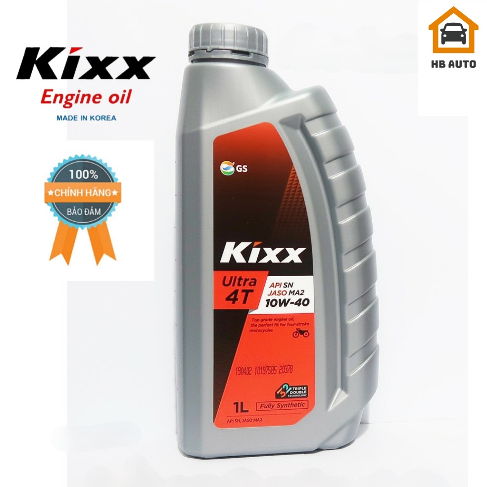 [FreeshipMAX] [HCM]Dầu xe máy Kixx Ultra 4T API SN JASO MA2 10W40 1L màu cam