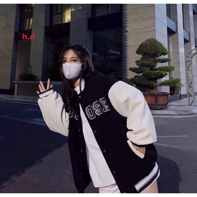 Áo gió BOMBER tay trắng OSE HĐ12