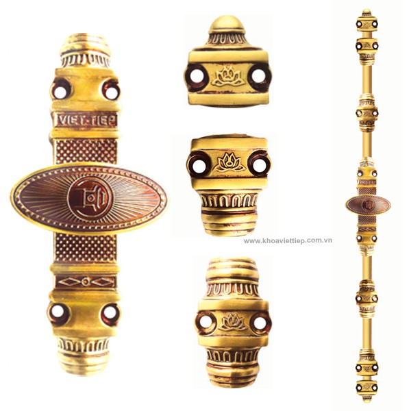 Bộ Ổ Khóa VIỆT TIỆP Clemon 09962 Đồng Đặc Nguyên Khối Chính Hãng ( Đã Bao Gồm 2 Thanh Dài 2m5 )