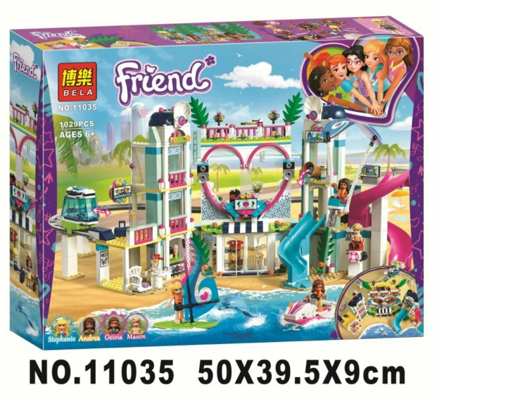 Đồ chơi lăp ráp xếp hình friends công viên nước heartlake 1029 chi tiết - bela 11035