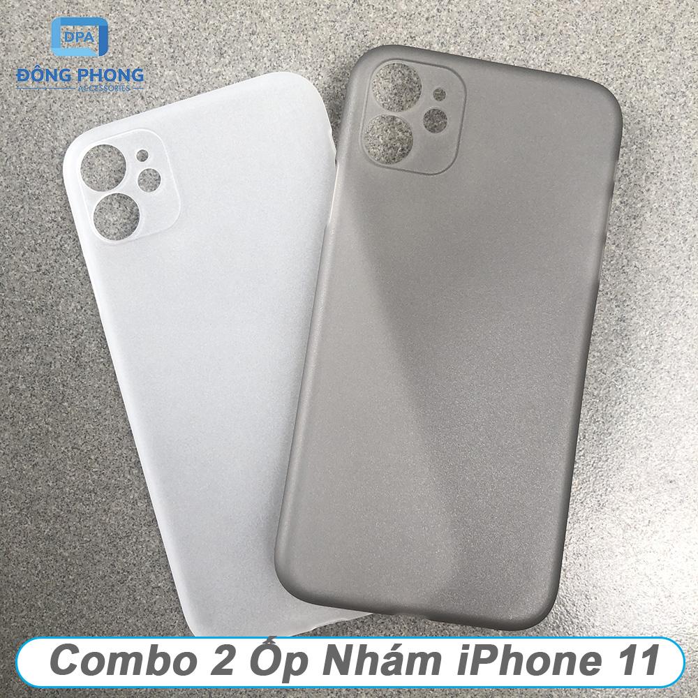 Combo 2 Ốp Lưng Trong Nhám Unibody iPhone 11 Mỏng Giấy