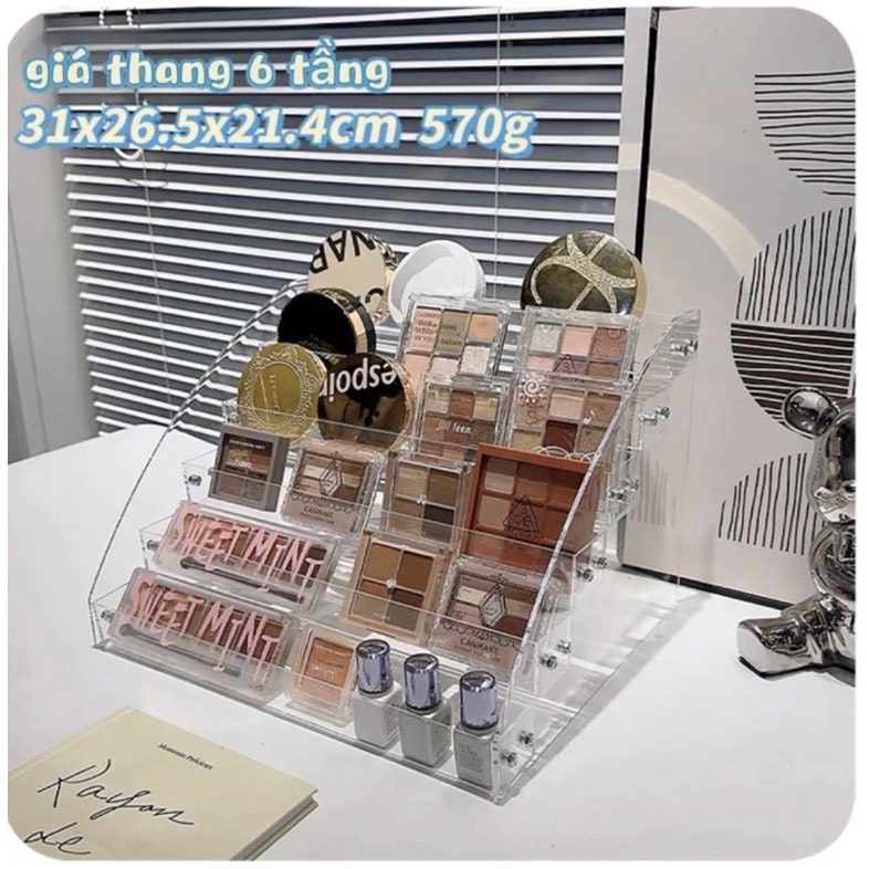 Kệ Nhiều Tầng Đựng Mĩ Phẩm Đồ Makeup Sơn Móng Tay Phấn Mắt 4/5/6 tầng Trang Điểm Gọn Gàng Decor, hộp đựng bút, hộp đựng sticker, hộp đựng mỹ phẩm, hộp để bàn trang trí , hộp , tủ nhựa, kệ đựng mỹ phẩm, kệ đựng min