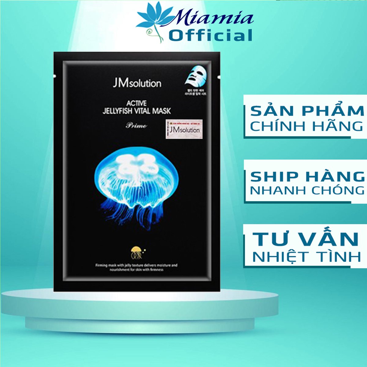 Jmsolution mặt nạ sứa bổ sung ẩm làm sáng da tăng đàn hồi jm solution active jellyfish vital mask prime 30ml
