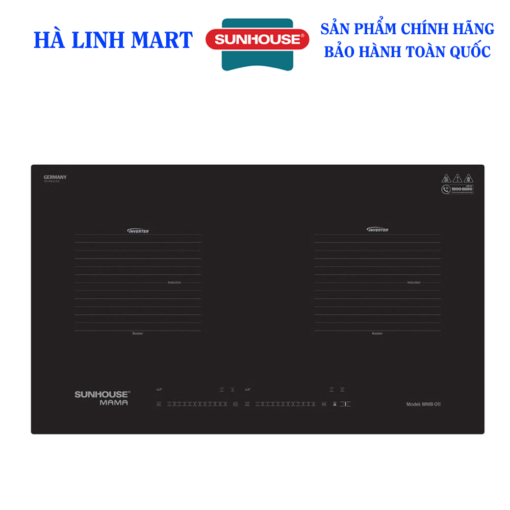 [Trả góp 0%]Bếp đôi điện từ SUNHOUSE MAMA MMB-01I - Bếp từ đôi công suất 4200W có chức năng nấu nhanh booster công nghệ inverter tiết kiệm điện Bảo hành tại nhà 36 tháng