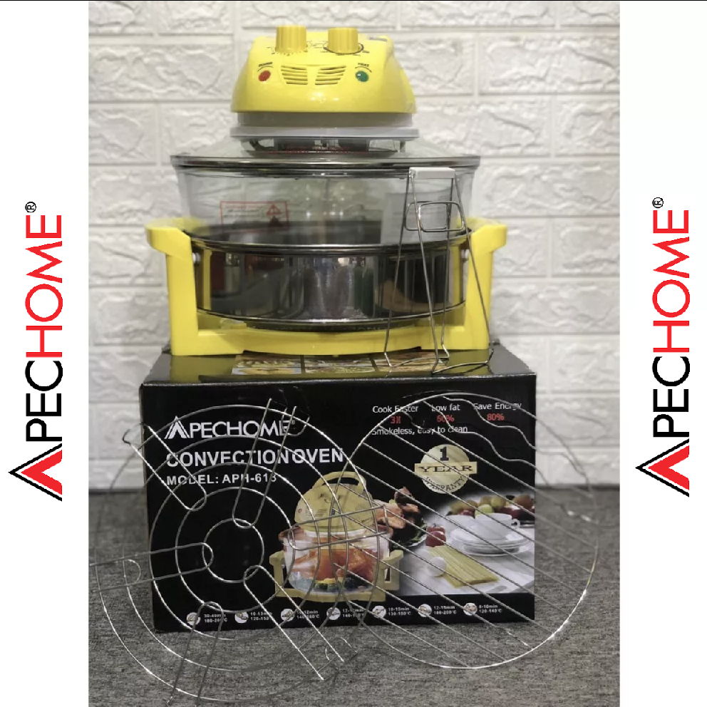 Lò nướng thuỷ tinh Apechome halogen 12 - 17 lít