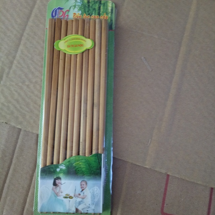 Set 10 đôi đũa tre tự nhiên cao phong