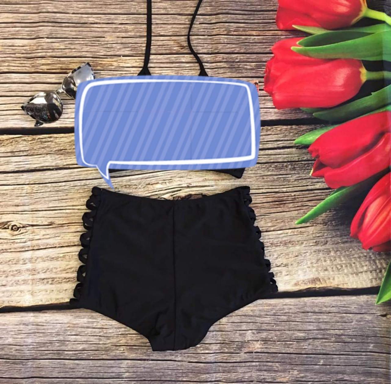 [HCM]Bikini áo phối lưới quần đan dây