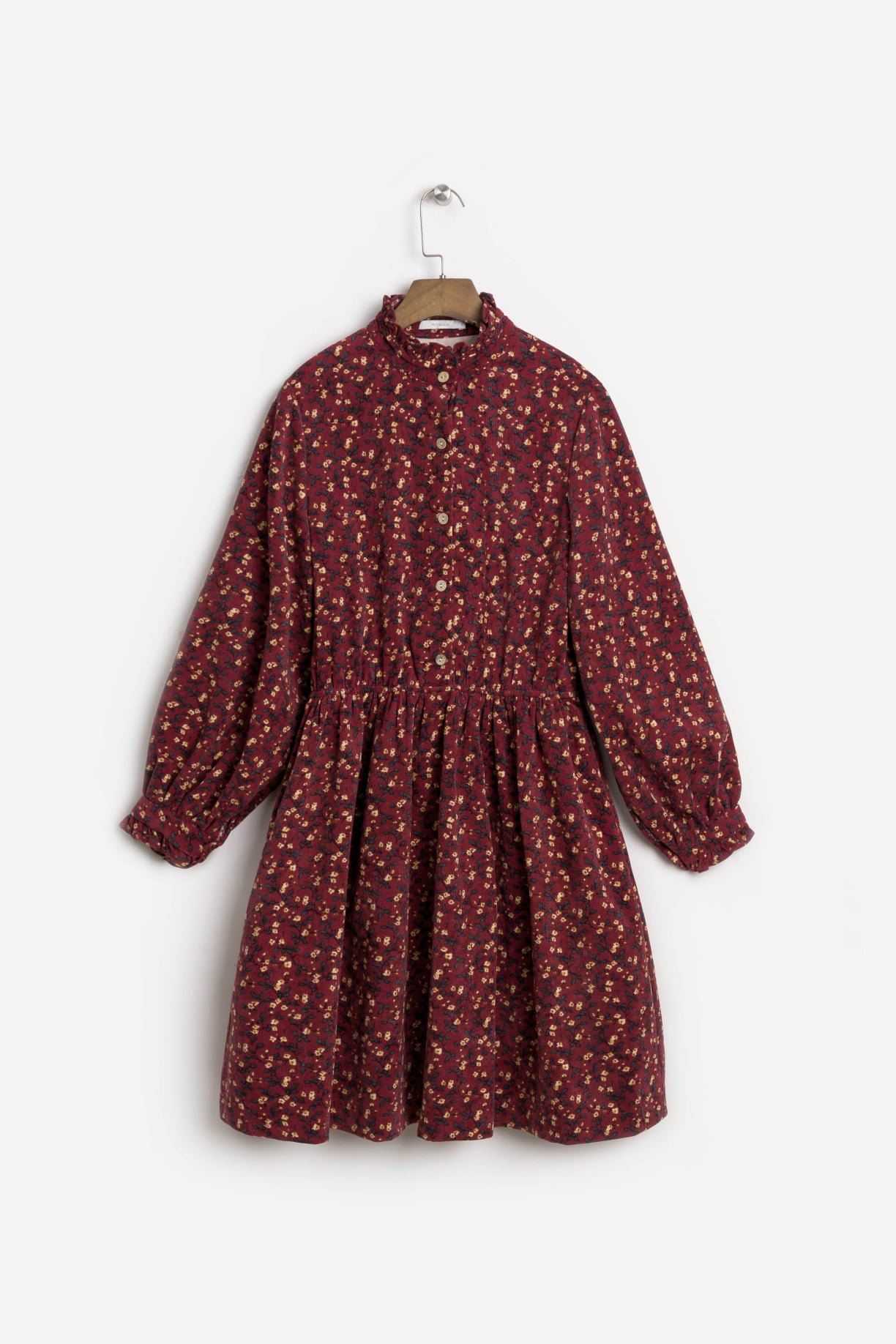Váy Floral Cổ Nhún Đỏ Madelen