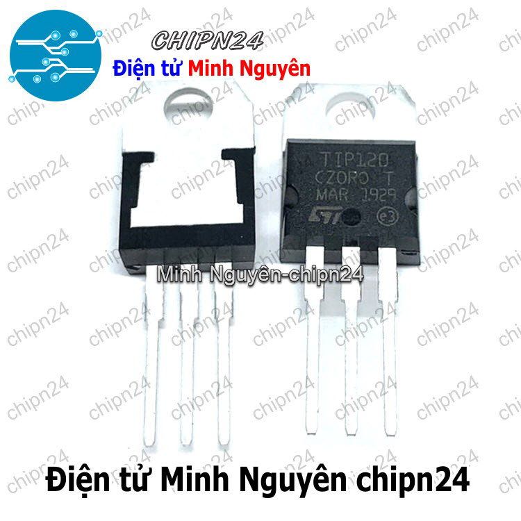 [2 con] (KT1) Transistor TIP120 TO-220 NPN 5A 60V (Darlington) - HH005669
