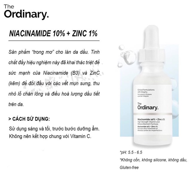 Serum The Ordinary Niaciamide 10% +Zinc1% COCOLUX