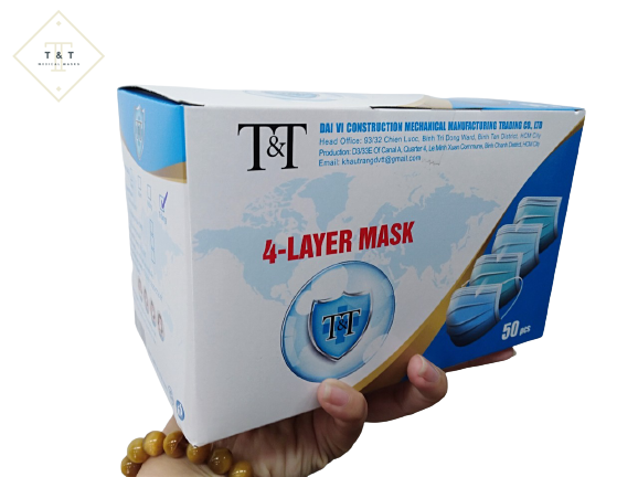 Khẩu Trang Y Tế 4 Lớp Kháng Khuẩn - T&T - TT06