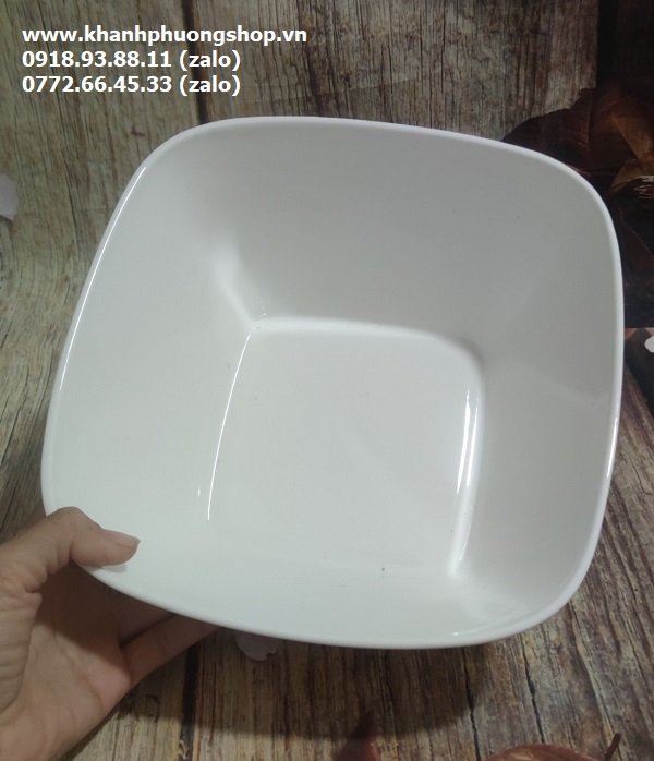 Tô hình vuông sứ Minh Long 23cm - tô hình vuông sứ minh long