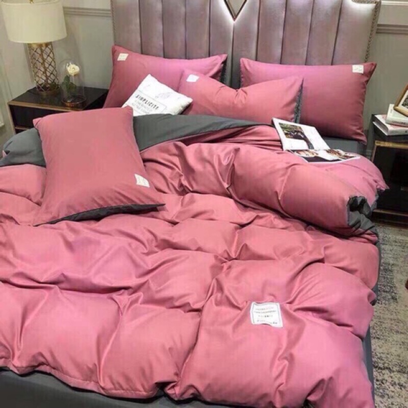 Bộ Chăn Ga Và Vỏ Gối|Set 4 Món Cotton Tc Hỗ Trợ Bo Chun