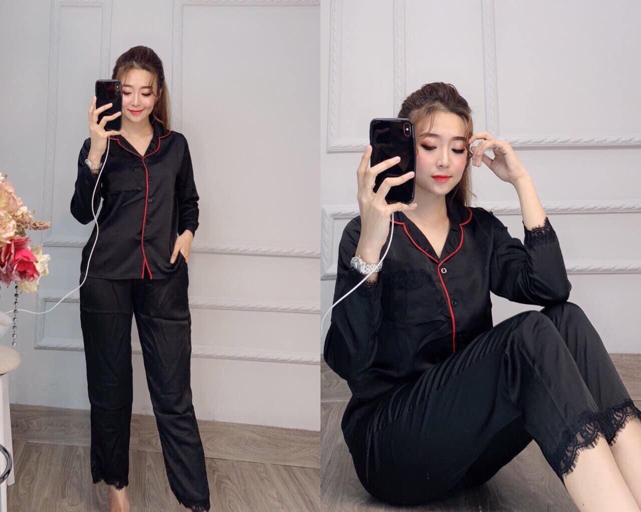 ĐỒ BỘ PIZAMA DÀI  TRƠN CHO NỮ