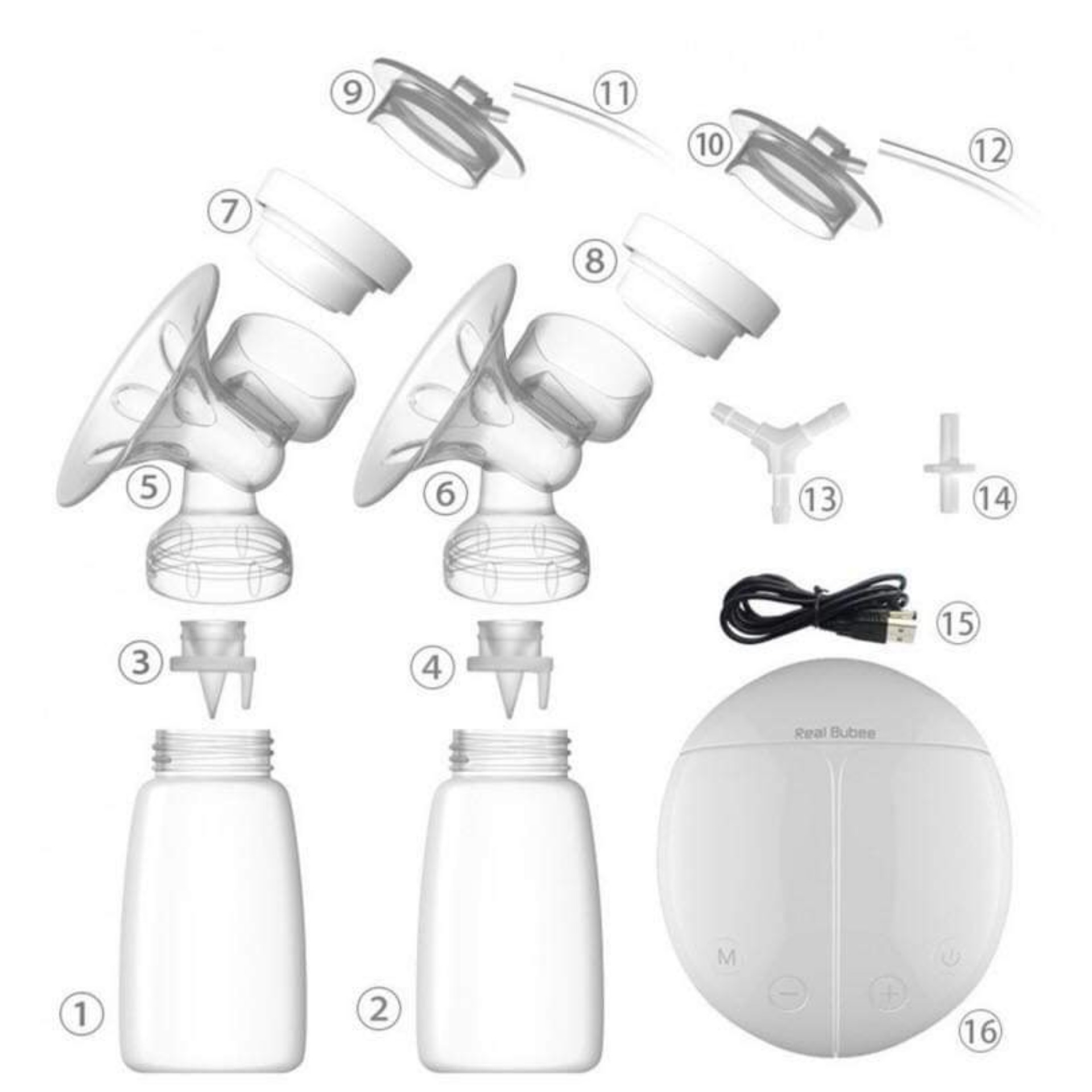 Máy Hút Sữa Điện Đôi Real Bubee Xuất Anh