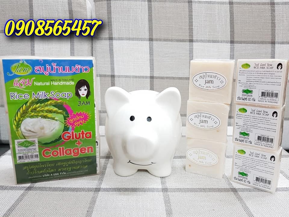 [HCM]XÀ PHÒNG GẠO DƯỠNG TRẮNG JAM THÁI LAN